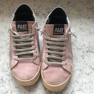 P448 pink low top sneakers